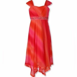 ❤️ 🆕 SPEECHLESS Girl's 12 Coral/Pink Sleeveless Party Dress NWT $58